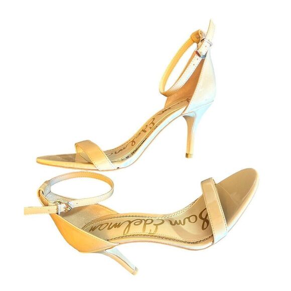 Nordstrom Rack Sam‎ Edelman Beige Strappy Heel Women's Size 7M - Picture 1 of 3